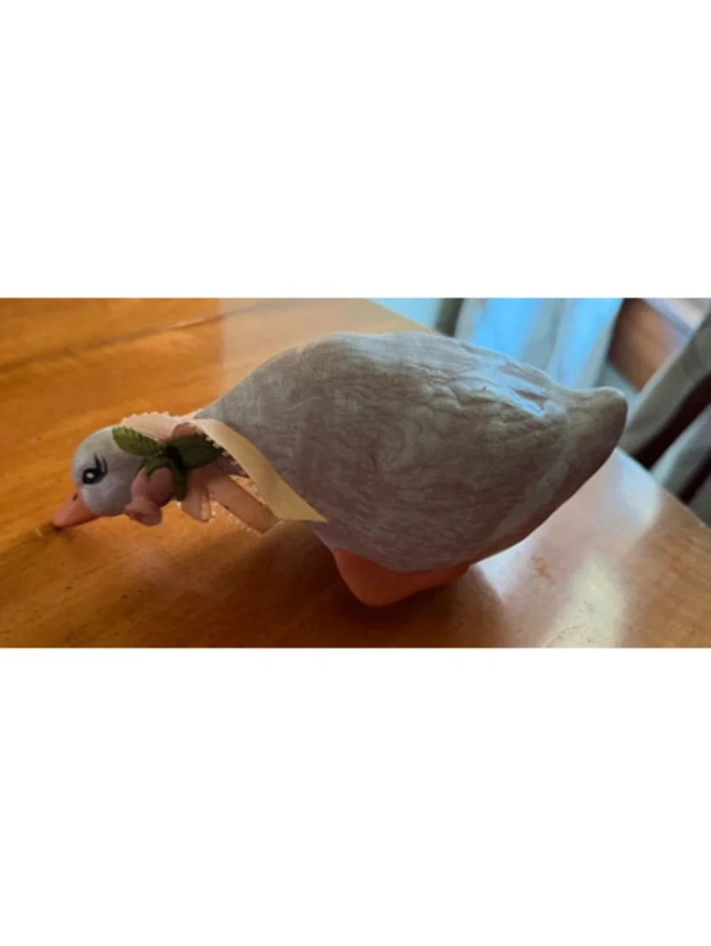 VTG Goose figurine Sitting shelf goose CottageCore.